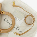 Christian Dior Lady Dior Beige Cannage Quilted Leather Bag