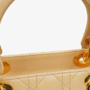 Christian Dior Lady Dior Beige Cannage Quilted Leather Bag