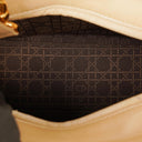 Christian Dior Lady Dior Beige Cannage Quilted Leather Bag