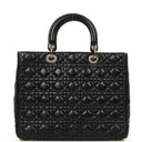 Christian Dior Large Lady Dior Black Cannage Quilted Lambskin Handbag, 2010