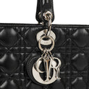 Christian Dior Large Lady Dior Black Cannage Quilted Lambskin Handbag, 2010