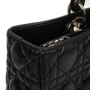 Christian Dior Large Lady Dior Black Cannage Quilted Lambskin Handbag, 2010