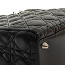 Christian Dior Large Lady Dior Black Cannage Quilted Lambskin Handbag, 2010