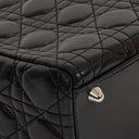 Christian Dior Large Lady Dior Black Cannage Quilted Lambskin Handbag, 2010