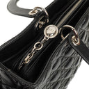 Christian Dior Large Lady Dior Black Cannage Quilted Lambskin Handbag, 2010