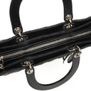 Christian Dior Large Lady Dior Black Cannage Quilted Lambskin Handbag, 2010