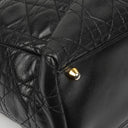 Christian Dior Large Lady Dior Black Cannage Quilted Lambskin Handbag