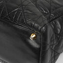 Christian Dior Large Lady Dior Black Cannage Quilted Lambskin Handbag