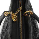 Christian Dior Large Lady Dior Black Cannage Quilted Lambskin Handbag