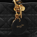 Christian Dior Large Lady Dior Black Cannage Quilted Lambskin Handbag