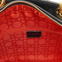 Christian Dior Large Lady Dior Black Cannage Quilted Lambskin Handbag