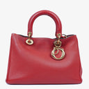 Christian Dior Medium Diorissimo Burgundy Calfskin Tote