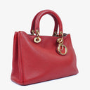 Christian Dior Medium Diorissimo Burgundy Calfskin Tote
