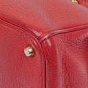 Christian Dior Medium Diorissimo Burgundy Calfskin Tote