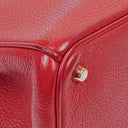 Christian Dior Medium Diorissimo Burgundy Calfskin Tote