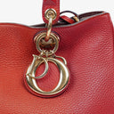 Christian Dior Medium Diorissimo Burgundy Calfskin Tote