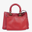 Christian Dior Medium Diorissimo Burgundy Calfskin Tote