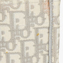 Christian Dior Medium Ecru and Gray Oblique Embroidery Book Tote