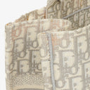 Christian Dior Medium Ecru and Gray Oblique Embroidery Book Tote