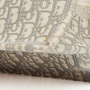 Christian Dior Medium Ecru and Gray Oblique Embroidery Book Tote
