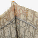 Christian Dior Medium Ecru and Gray Oblique Embroidery Book Tote