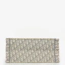Christian Dior Medium Ecru and Gray Oblique Embroidery Book Tote