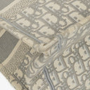 Christian Dior Medium Ecru and Gray Oblique Embroidery Book Tote