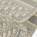 Christian Dior Medium Ecru and Gray Oblique Embroidery Book Tote