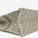 Christian Dior Medium Ecru and Gray Oblique Embroidery Book Tote