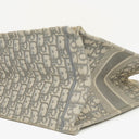 Christian Dior Medium Ecru and Gray Oblique Embroidery Book Tote