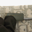 Christian Dior Medium Ecru and Gray Oblique Embroidery Book Tote