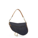 Christian Dior Medium Saddle Bag Blue Denim