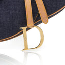 Christian Dior Medium Saddle Bag Blue Denim