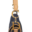 Christian Dior Medium Saddle Bag Blue Denim