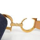 Christian Dior Medium Saddle Bag Blue Denim