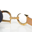Christian Dior Medium Saddle Bag Blue Denim