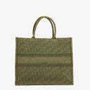 Christian Dior Oblique Denim Green Book Tote