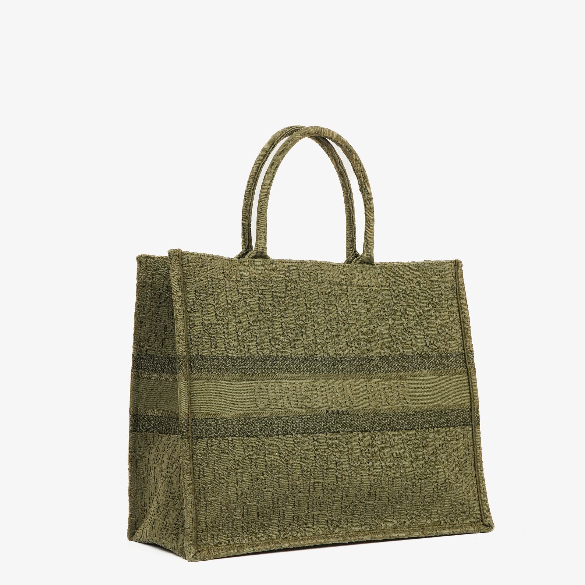 Christian Dior Oblique Denim Green Book Tote