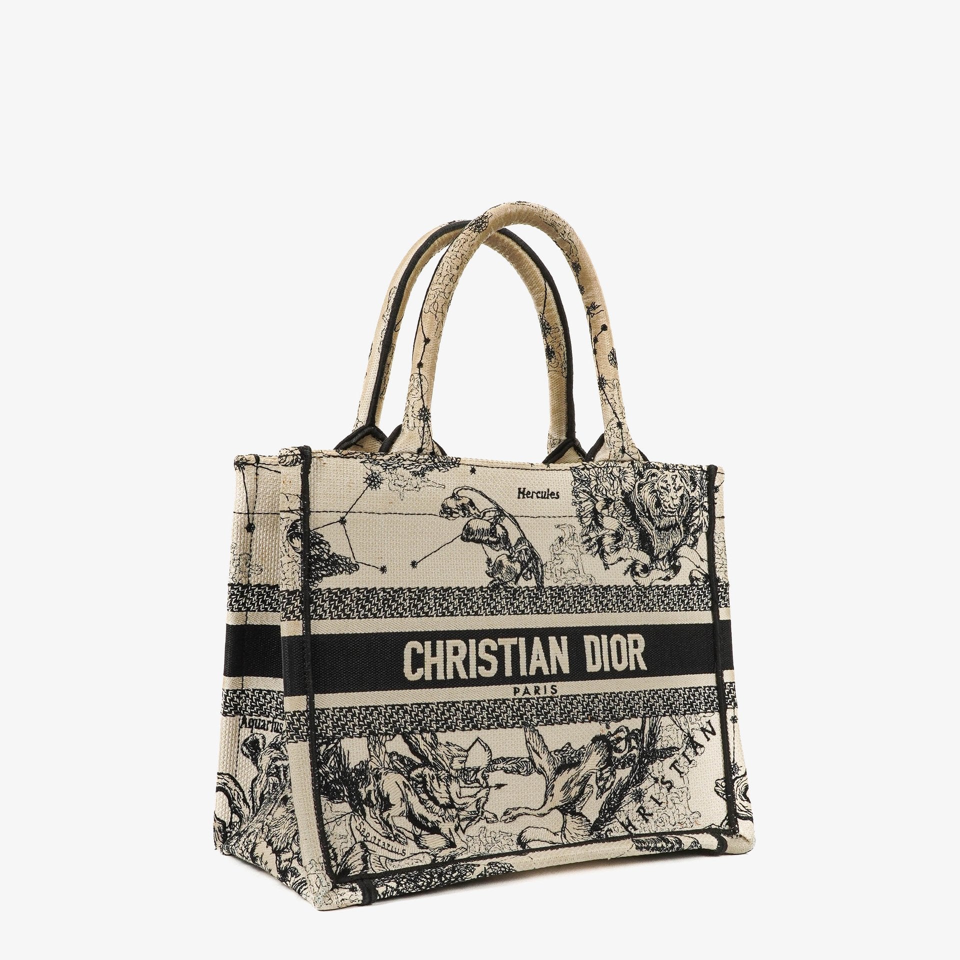 Christian Dior Toile de Jouy Book Zodiac Tote Bag