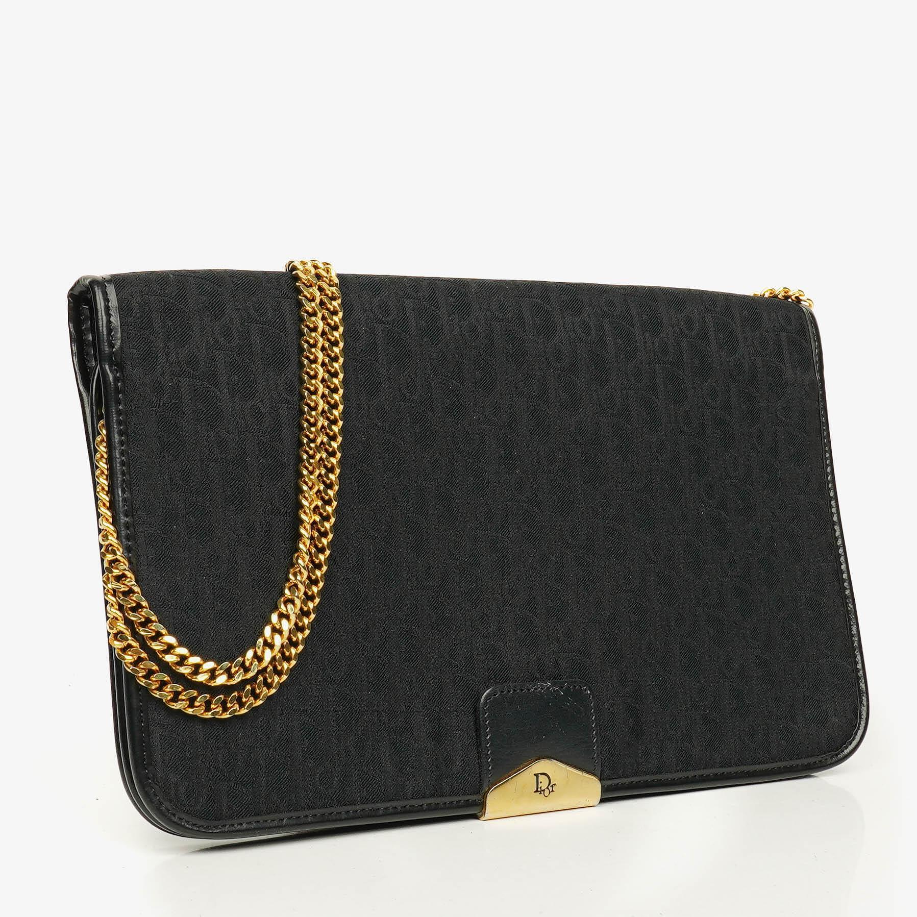 Christian Dior Trotter Canvas Chain Shoulder Bag