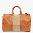 Christian Dior Vintage Boston Brown Leather Bag