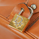 Christian Dior Vintage Boston Brown Leather Bag