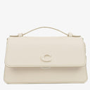 Coach Juno White Leather Flap Bag