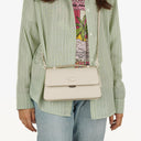 Coach Juno White Leather Flap Bag