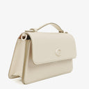 Coach Juno White Leather Flap Bag