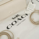 Coach Juno White Leather Flap Bag