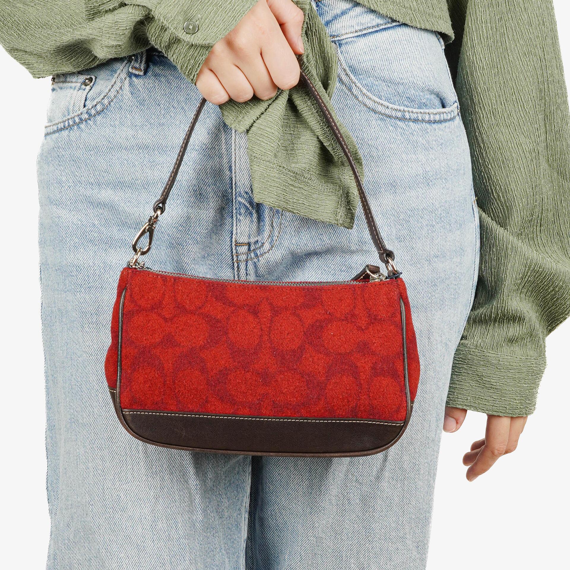Coach Red Wool Shouder Bag