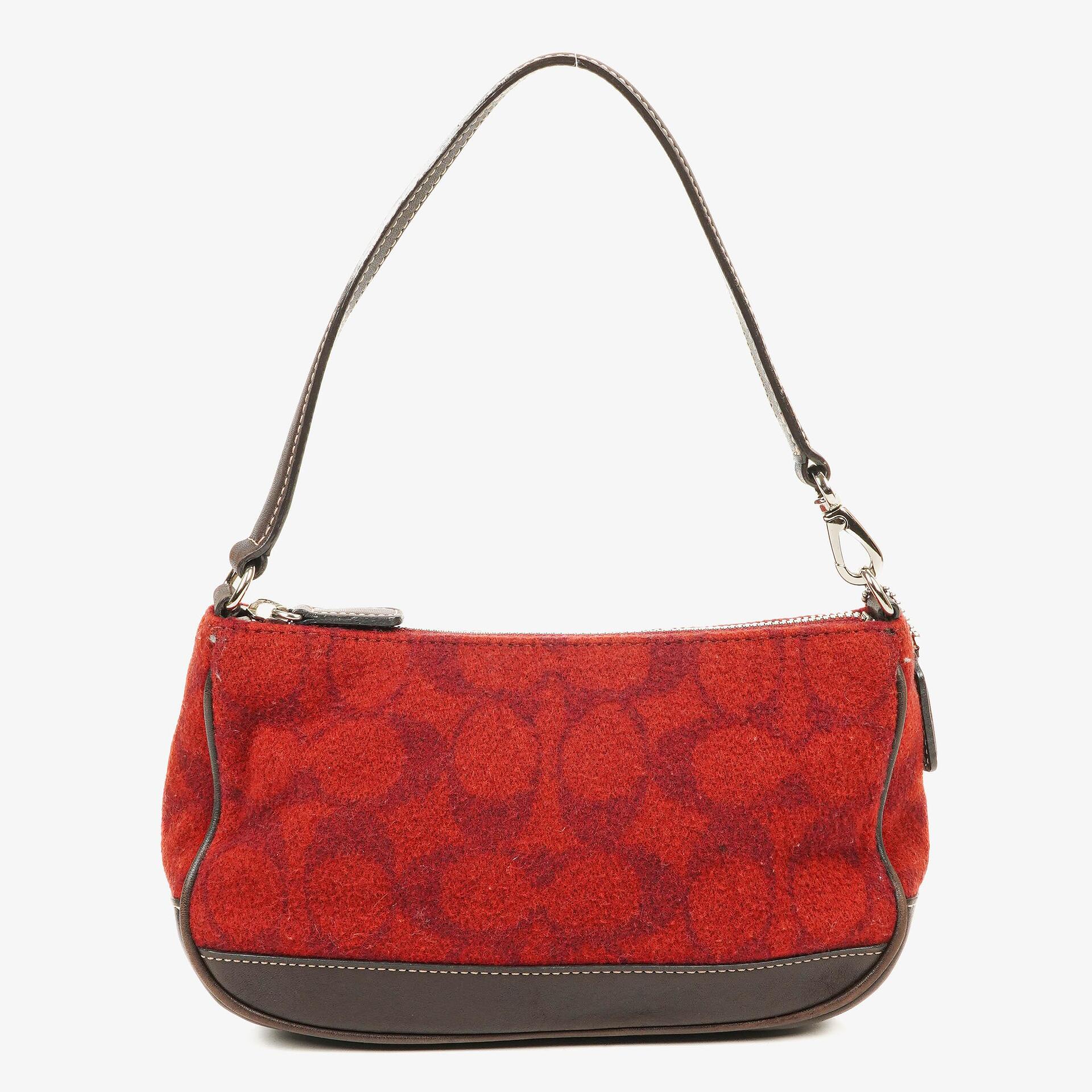 Coach Red Wool Shouder Bag