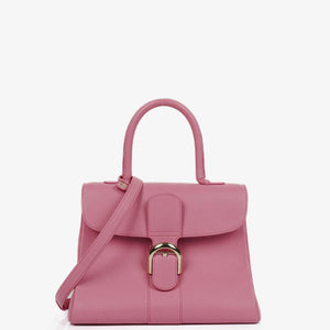 Delvaux Brillant MM Flamingo Sellier Handbag