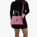 Delvaux Brillant MM Flamingo Sellier Handbag